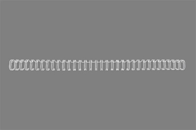 Hrebeň, kovový, 3:1, 14 mm, 125 listov, GBC "WireBind", biely