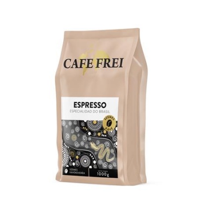 Káva, pražená, zrnková, 1000 g, CAFE FREI "Espresso Especialidad do Brasil", s príchuťou pekanových orieškov