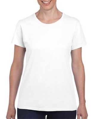 Tričko, dámske, tvarované, 100% bavlna, veľkosť XL "Gildan", biele