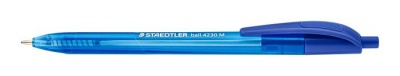 Guľôčkové pero, 1 mm, stláčací mechanizmus, STAEDTLER "Ball 423 M", modrá