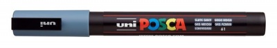 Dekoračný popisovač, 0,9-1,3 mm, UNI "Posca PC-3M", bridlicovo sivá