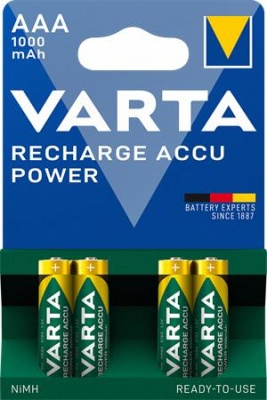 Mikrotužkové batérie "Power Accu", 4x, AAA, 1000 mAh