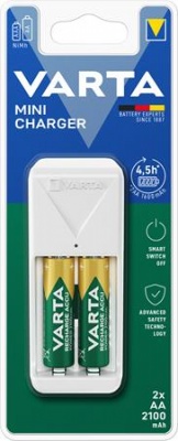 Nabíjačka batérií, AA/AAA, 2x2100 mAh AA, VARTA "Mini"