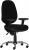 Manažérska stolička, látkový poťah, chrómový podstavec, "Estela XXL AR08", čierna